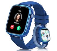SWGOTA 4G Montre Connectée Enfant, Smartwatch avec GPS/Téléphone/Appels Vidéo/Chat Vocal/Messages/SOS/Mode École/Réveil/Appareil Photo/Podomètre/Moniteur Sommeil, Cadeau pour Garçons et Filles, Bleu