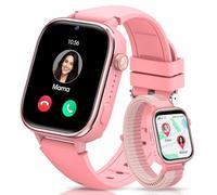SWGOTA 4G Montre Connectée Enfant, Smartwatch avec GPS/Téléphone/Appels Vidéo/Chat Vocal/Messages/SOS/Mode École/Réveil/Appareil Photo/Podomètre/Moniteur Sommeil, Cadeau pour Garçons et Filles, Rose