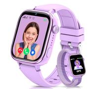 SWGOTA 4G Montre Connectée Enfants avec GPS et Téléphone, Appels Vidéo, Messages, Mode École, Appel d'urgence SOS, Étanche IP68, Réveil, Podomètre, Musique - Cadeau pour Garçons et Filles (Violet)