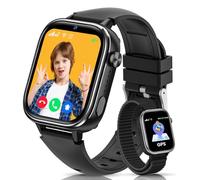 SWGOTA 4G Montre Connectée Enfants avec GPS et Téléphone, Appels Vidéo, Messages, Mode École, Appel d'urgence SOS, Étanche IP68, Réveil, Podomètre, Musique - Cadeau pour Garçons et Filles (Noir)