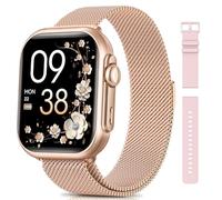 SWGOTA Montre Connectée Femme avec 1000mAh Batterie, Autonomie 100 Jour Ultra-Longue, 1.83" HD Smartwatch Appel, 24H Fréquence Cardiaque/SpO2/Sommeil, 120+ Sports, IP68 Podomètre Android iOS Or Rose