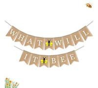 SWHATYW Bannière en toile de jute avec inscription « What Will It Bee »