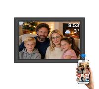 SWHC Cadre Photo Numérique, Cadre Photo Numerique WiFi Connecté - 10,1 Pouces 32Go, 1280x800 HD Cadres Video Grand IPS Écran Tactile Rotation Automatique, Fixation Murale (Noir)