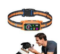 SWHC Collier Anti Aboiement Chien, Pas De Courant, Étanche IP67, 4 Modes, 8 Réglages D'intensité, Collier Anti-aboiement, Détection Intelligente des Aboiements, pour Petit Et Gros Chien (Orange)