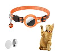 SWHC Collier GPS Chat, Traceur GPS Chat Localisation en sans Abonnement | Localisateur Bluetooth Compatible iOS/Android, Positionnement Auxiliaire, Fermeture Anti-Étranglement pour Chaton, Chats
