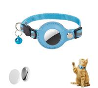 SWHC Collier GPS Chat, Tracker/Localisateur Bluetooth, Localisation en sans Abonnement, Positionnement Auxiliaire, iOS/Android Compatible, Fermeture Anti-Étranglement pour Chaton, Chats