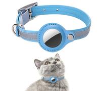 SWHC GPS Chien, Collier Traceur pour Chat Et Chien, Localisation en sans Abonnement, Compatible iOS/Android/HarmonyOS, Collier Chat GPS sans Abonnement (Bleu, S)