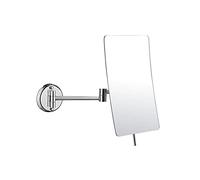 SWHC Miroir Maquillage Mural, Miroir Grossissant x3 Miroir Cosmétique Pliable Miroir de Rasage 360° Pivotant Mirroir Murale Simple Face Miroir Salle de Bain Rectangulaire, pour Maquillage