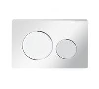 SWHC Plaque de Déclenchement ABS Plaque de Commande WC Suspendu Double Touche Plaque WC Suspendu 24.6x16.3cm, avec Kit de Levier de Chasse et Cadre de Montage