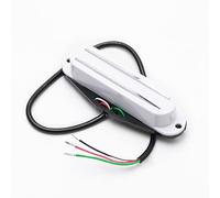 Swhmc Double Hot Rail Humbucker à bobine simple 4 fils pour guitare électrique Fender Stratocaster Squier (blanc)