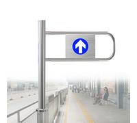 Swi Porte d'accès 1 voie en acier inoxydable pour marchés et libes, coffre-fort 90 x 100 cm, solution d'entrée idéale pour les zones publiques et les magasins pittoresques