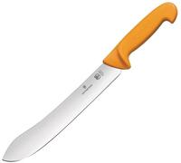 Swibo, couteau de boucher, 25cm, droit, orange, étui libre-service