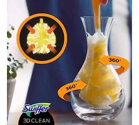 Swiffer 3D Clean Doudounes Capture-poussière, 10 Doudounes Duster, des milliers de Fibres Douces attrapent la poussière et la saleté, atteint Les Points Les Plus Difficiles de la Maison
