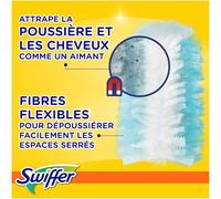 Swiffer Attrape Et Retient La Poussière, Duster Plumeau 23 Recharges Sèches Et 3 Recharges Humides, Attrape Et Retient 3 Fois Plus De Cheveux Et Poussière Qu’Un Plumeau Ordinaire