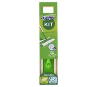 Swiffer Balai Attrape-Poussière, Kit complet 1 Balai + 8 Lingettes Sèches + 3 Lingettes Humides