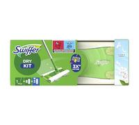 Swiffer Balai Attrape-Poussière, Kit De Démarrage, Lingettes Sèches Et Lingettes Imprégnées Pour Le Parquet Inclut : 1 Balai, 8 Lingettes Sèches, 3 Lingettes Imprégnées