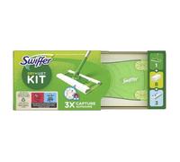 SWIFFER Balai Attrape-Poussière Kit de Démarrage avec 1 Lingette, 8 Lingettes sèches et 3 Lingettes humides pour sols