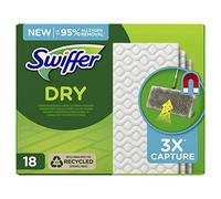 Swiffer Recharges lingettes sèches 18 unités — Attrape et retient 3 fois plus de poussière