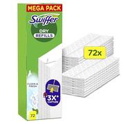 Swiffer Balai Attrape-Poussière Lingettes Sèches 72 Unités Parfum Febreze, Attrape Et Retient La Poussière