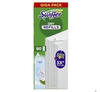 Swiffer Balai Attrape-Poussière Lingettes Sèches 90 Unités Parfum Febreze, Attrape Et Retient La Poussière