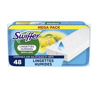Swiffer Chiffons Lave-vaisselle pour balai avec un parfum frais d'air ouvert x48, pour un nettoyage simple et rapide