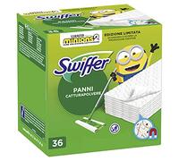 Swiffer Chiffons Capture Poussière Maison, 36 Chiffons Microfibre Sec, Chiffons Capture De La Poussière Et De La Sale, Idéal Pour Tous Les Types De Planchers Et Pour Les Poils D'Animaux, Maxi Taille