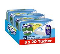 Swiffer Chiffons Lave-vaisselle pour balai avec parfum de citron x60, pour un nettoyage simple et rapide