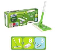Swiffer Balai attrape-poussière Kit de démarrage – 1 lingette, 8 sèches, 3 humides pour sols