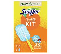 Swiffer Duster Kit de Dépoussiérage, 1 Plumeau + 5 Recharges, Plumeau Attrape-Poussière