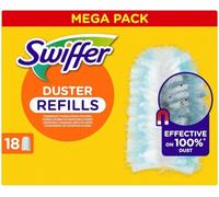 Swiffer Duster Lot de 18 pièces de Rechange pour Doudoune capturent et piègent jusqu'à 3 Fois Plus de poussière et de Poils qu'une Doudoune Traditionnelle