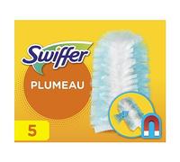 Swiffer Duster Plumeau Attrape & Retient 5 Recharges Dépoussiérantes, Attrape Et Retient 3 Fois Plus De Cheveux Et Poussière Qu’Un Plumeau Ordinaire