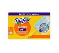 Swiffer Duster Plumeau Kit de Démarrage (1 Manche + 13 Recharges), Attrape et Retient 3 Fois Plus de Poussière et Cheveux qu'un Plumeau Traditionnel, pour Endroits Difficiles d'Accès