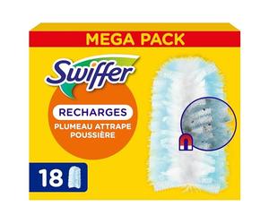 Swiffer Duster Plumeau Recharges, 18 Unités, Capture Poussière, Saleté, Poils et Allergènes, même dans Les Coins Difficiles, Rapide et Efficace, Manche Vendu Séparément