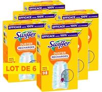 Swiffer Duster Plumeau Recharges, Pack Économique 54 Unités (6x9), Attrape et Retient 3x Plus de Poussière et Cheveux, Efficace contre 100% des Poussières Domestiques, Manche Vendu Séparément