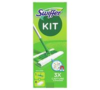 Swiffer Kit Balai Attrape-Poussière + 8 Lingettes Sèches, 1 Unité