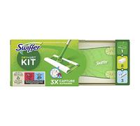 SWIFFER Kit Balai Swiffer + 8 recharges lingettes sèches et 3 lingettes humides