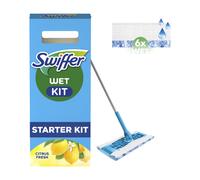 Swiffer Balai attrape-poussière – Kit de démarrage (1 balai, 6 lingettes imprégnées, parfum citron)