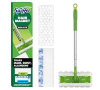 Swiffer Kit de démarrage de Luxe avec Tige Pliable, 9 Chiffons secs, 2 serpillères et lingettes humides