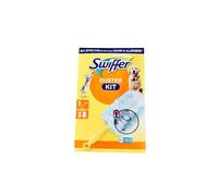 Swiffer Kit de plumeau avec poignée, 3 en 1, système de défense Contre Les allergènes, Poils d'animaux Sales et Anti-odeurs