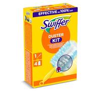 Swiffer Le kit de démarrage Duster (1 poignée et 4 recharges), Capture et Bloque 3 Fois Plus de poussière et de Poils par Rapport à Une Brosse à poussière Traditionnelle