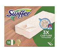 Swiffer Lingettes Sèches pour Parquet, 108 Lingettes Nettoyantes (18 X 6), pour Balai Swiffer, Attire et Emprisonne la Poussière