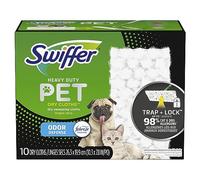 Swiffer Lot de 10 recharges de chiffons de balayage à sec pour animaux domestiques avec protection contre les odeurs Febreze