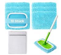 Swiffer Lot de 10 serpillères humides réutilisables en microfibre pour nettoyage humide et humide avec sac à linge