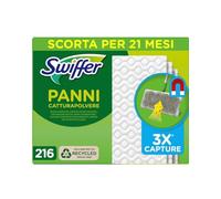 Swiffer Lot de 216 chiffons de capture, en microfibre sèche, chiffons de capture de saleté, idéal pour tous les types de sols et pour les poils d'animaux, maxi format avec 79% de fibres recyclées