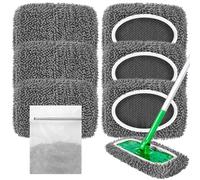Swiffer Lot de 6 chiffons en microfibre pour serpillères Swiffer humides et secs et pour un entretien rapide des surfaces avec sac à linge