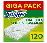 Swiffer Recharges Lingettes Sèches, 120 Lingettes Nettoyantes (3x40), pour Balai Swiffer, Attrape et Retient la Poussière [Nouvelle Version]