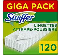 Swiffer Recharges Lingettes Sèches pour Balai Swiffer 120 (3 Unités x 40) Lingettes Nettoyantes, Attrape et Retient la Poussière