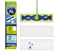 Swiffer Sweeper Dry + Wet XL Kit de Balayage, 1 balayeuse, 8 Chiffons secs, 2 Chiffons humides