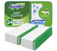 Swiffer Sweeper Lot de 24 tampons de nettoyage humides multi-surfaces pour balai à franges (l'emballage peut varier), 24 pièces