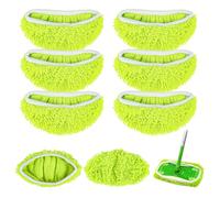 Swiffer Sweeper Mop Lot de 6 serpillères sèches, réutilisables, lavables, en microfibre, pour le nettoyage des sols durs/sols en bois